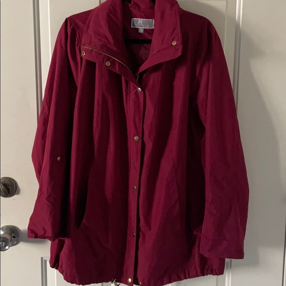 JM Collection Women’s Red Rain Coat